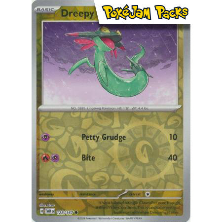 Dreepy - 128/167 - Common Reverse Holo - Twilight Masquerade - Pokémon TCG