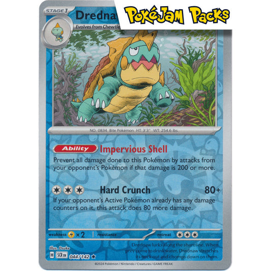 Drednaw - 044/142 - Reverse Holo Rare - Stellar Crown - Pokémon TCG