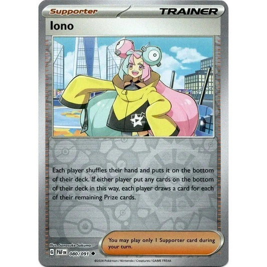 Iono - 80/091 - Reverse Holo - Paldean Fates - Pokemon TCG