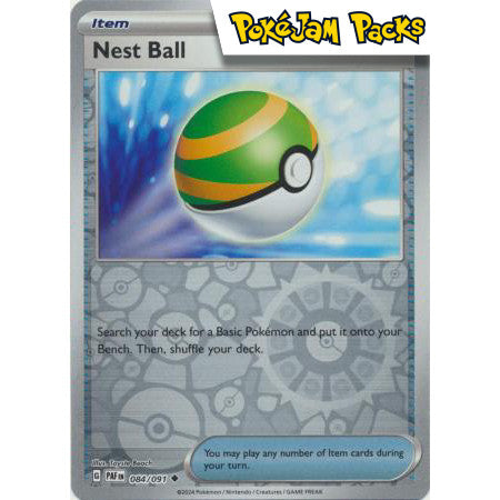 Nest Ball - 084/091 - Uncommon Reverse Holo - Paldean Fates - Pokémon TCG