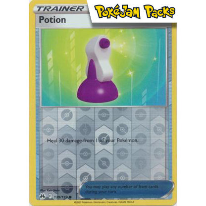 Potion - 139/159 - Common Reverse Holo - Crown Zenith - Pokémon TCG