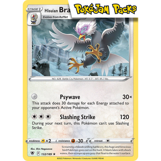 Hisuian Braviary - 132 /189 - Rare - Astral Radiance - Pokémon TCG