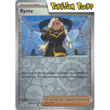 Ryme - 194/197 - Common Reverse Holo - Obsidian Flames - Pokémon TCG