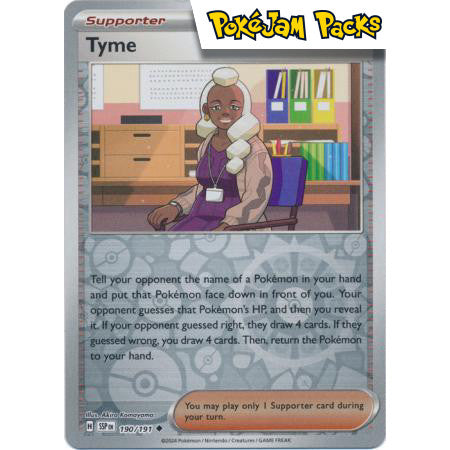 Tyme - 190/191 - Uncommon Reverse Holo - Surging Sparks - Pokémon TCG