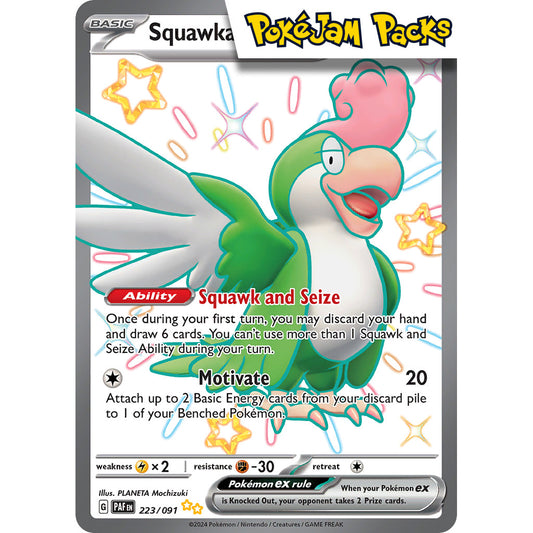 Squawkabilly ex - 223/091 - Shiny Ultra Rare - Paldean Fates - Pokémon TCG