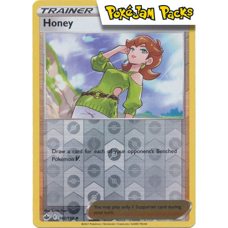 Honey - 142/198 - Uncommon Reverse Holo - Chilling Reign - Pokémon TCG