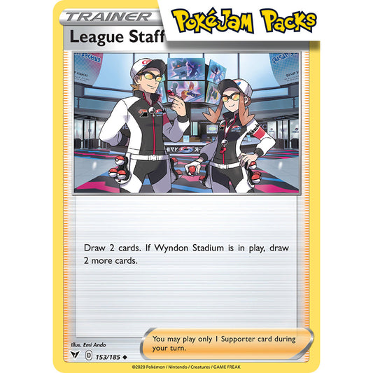 League Staff - 153/185 - Uncommon Reverse Holo - Vivid Voltage - Pokémon TCG