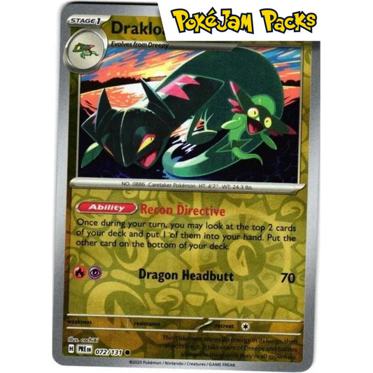 Drakloak - 072/131 - Common Reverse Holo - Prismatic Evolutions - Pokemon TCG
