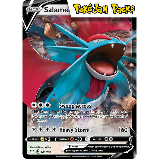Salamence V - 143/189 - Ultra Rare - Darkness Ablaze - Pokémon TCG