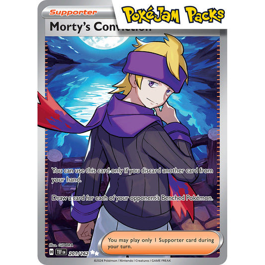 Morty's Conviction - 201/162 - Full Art Secret Rare - Temporal Forces - Pokémon TCG