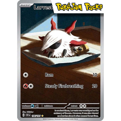 Larvesta - 196/191 - Illustration Rare - Surging Sparks - Pokémon TCG