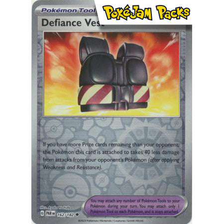 Defiance Vest - 162/182 - Uncommon Reverse Holo - Paradox Rift - Pokémon TCG