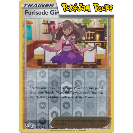 Furisode Girl - 157/195 - Uncommon Reverse Holo - Silver Tempest - Pokémon TCG