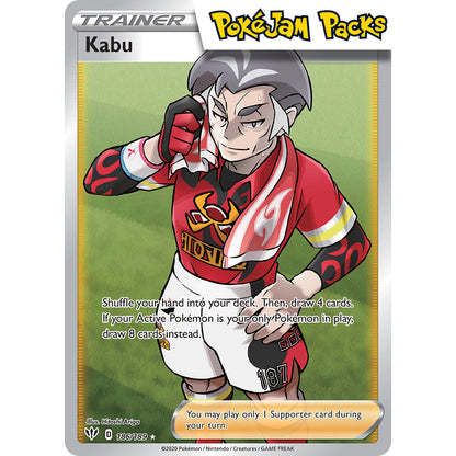 Kabu - 186/189 - Full Art Ultra Rare - Darkness Ablaze - Pokémon TCG