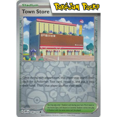 Town Store - 196/197 - Common Reverse Holo - Obsidian Flames - Pokémon TCG