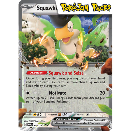 Squawkabilly ex - 075/091 - Ultra Rare - Paldean Fates - Pokémon TCG