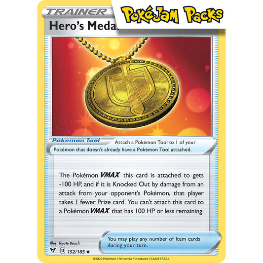 Hero's Medal - 152/185 - Uncommon - Vivid Voltage - Pokémon TCG