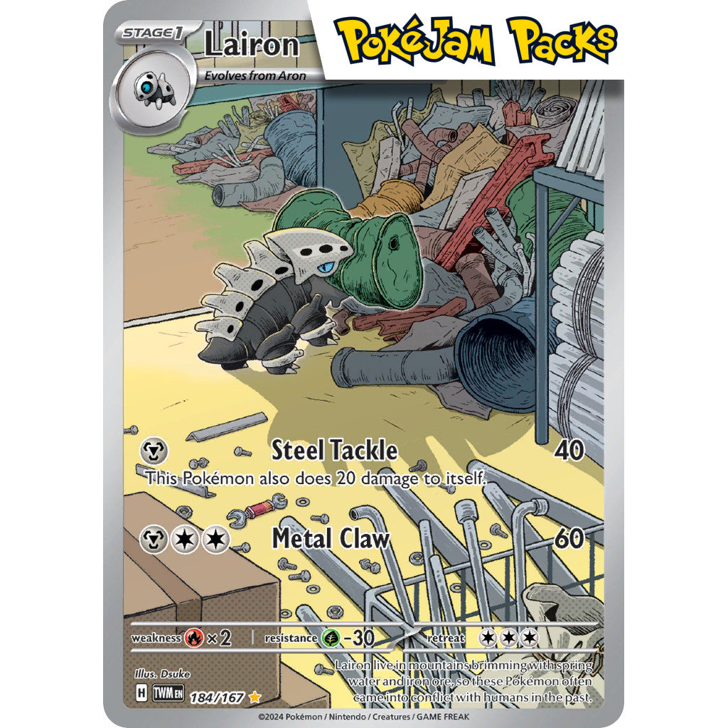 Lairon - 184/167 - Illustration Rare - Twilight Masquerade - Pokémon TCG