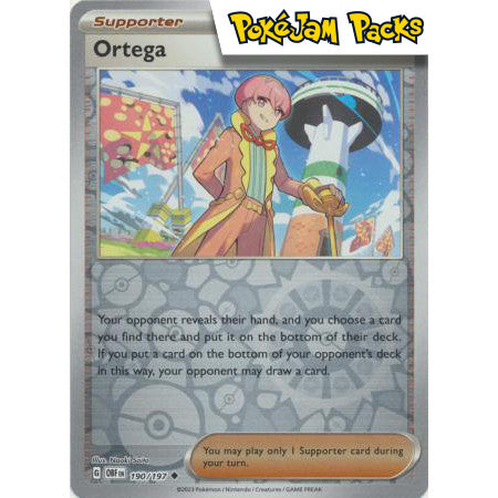 Ortega - 190/197 - Uncommon Reverse Holo - Obsidian Flames - Pokémon TCG