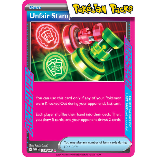 Unfair Stamp - 165/167 - Ace Rare - Twilight Masquerade - Pokémon TCG