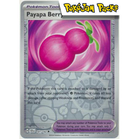 Payapa Berry - 141/142 - Uncommon Reverse Holo - Stellar Crown - Pokémon TCG