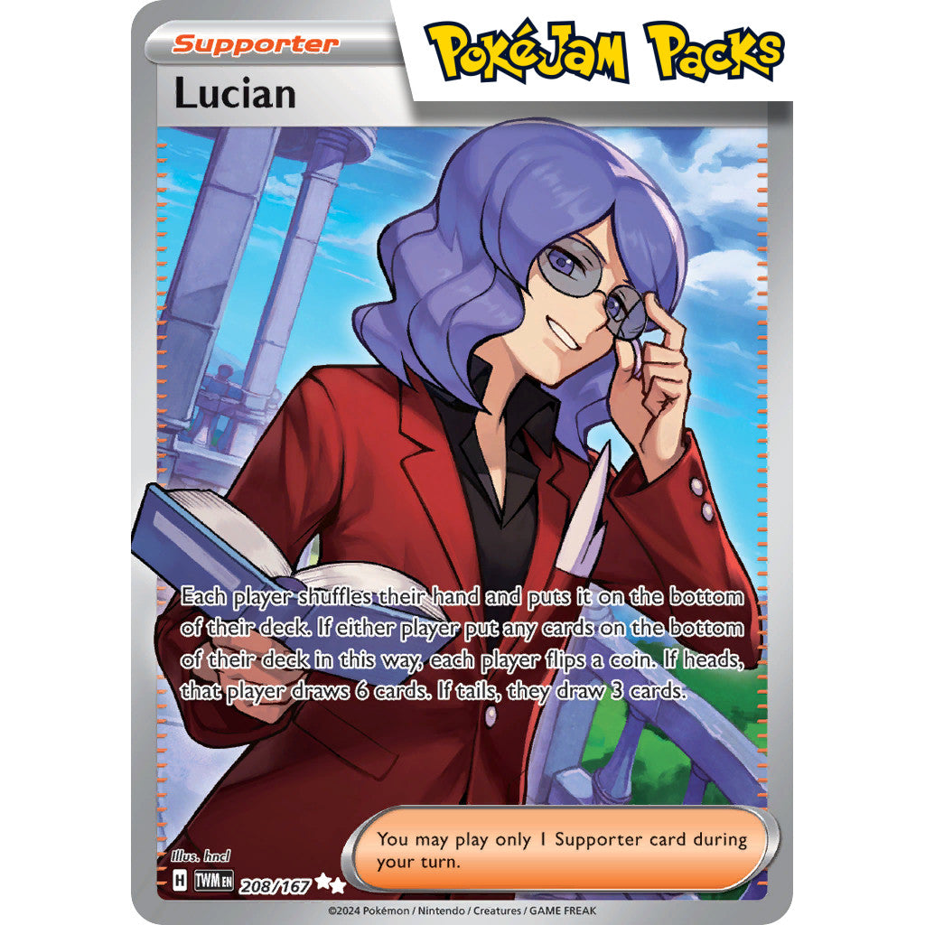 Lucian - 208/167 - Full Art Secret Rare - Twilight Masquerade - Pokémon TCG
