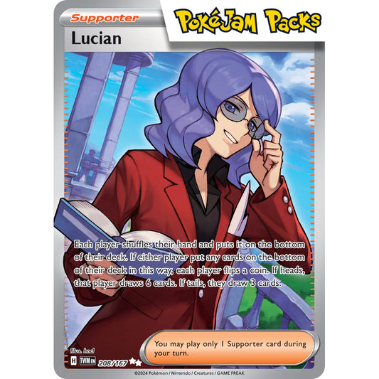 Lucian - 208/167 - Full Art Secret Rare - Twilight Masquerade - Pokémon TCG