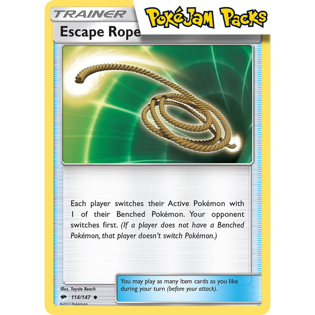 Escape Rope - 114/147 - Uncommon - Burning Shadows - Pokémon TCG