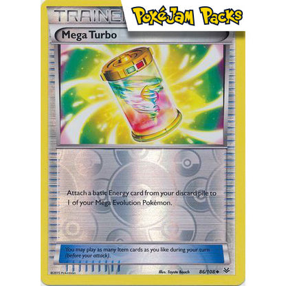 Mega Turbo - 86/108 - Uncommon Reverse Holo - Roaring Skies - Pokémon TCG