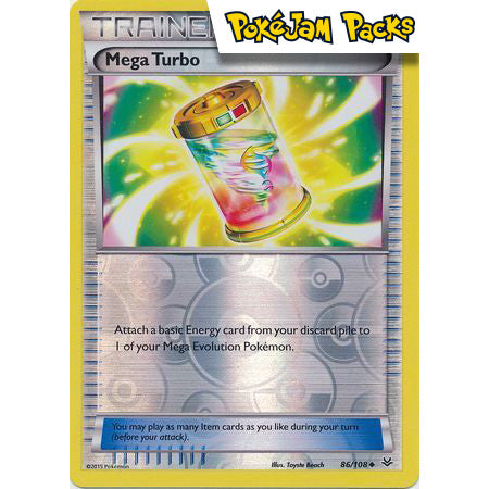 Mega Turbo - 86/108 - Uncommon Reverse Holo - Roaring Skies - Pokémon TCG