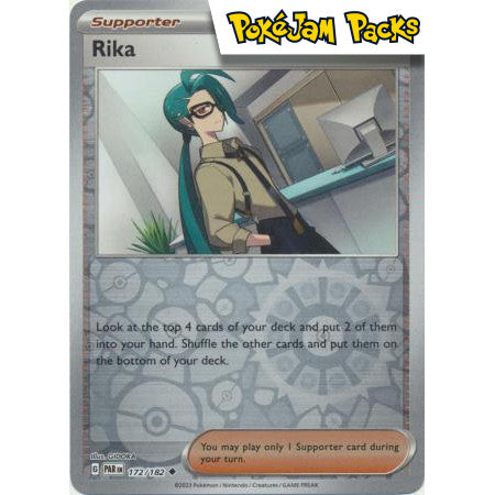 Rika - 172/182 - Uncommon Reverse Holo - Paradox Rift - Pokémon TCG ...