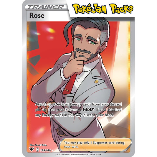 Rose - 189/189 - Full Art Ultra Rare - Darkness Ablaze - Pokémon TCG