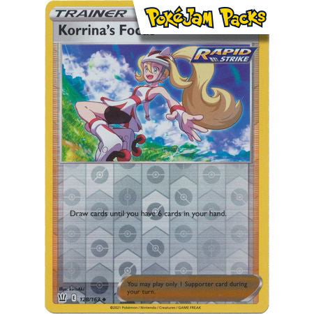 Korrina's Focus - 128/163 - Uncommon Reverse Holo - Battle Styles - Pokémon TCG