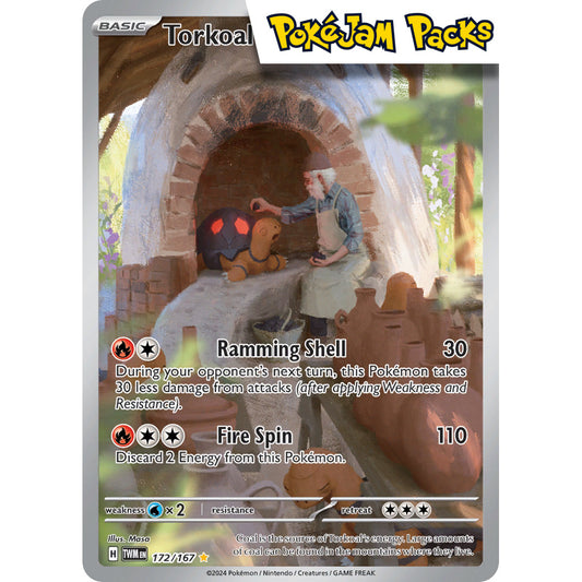 Torkoal - 172/167 - Illustration Rare - Twilight Masquerade - Pokémon TCG