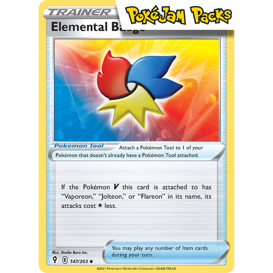 Elemental Badge - 147/203 - Uncommon - Evolving Skies - Pokémon TCG