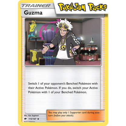 Guzma - 115/147 - Uncommon - Burning Shadows - Pokémon TCG