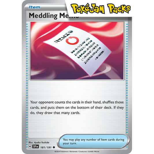 Meddling Memo - 181/191 - Uncommon - Surging Sparks - Pokémon TCG