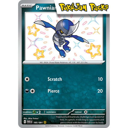 Pawniard - 185/091 - Shiny Rare - Paldean Fates - Pokémon TCG
