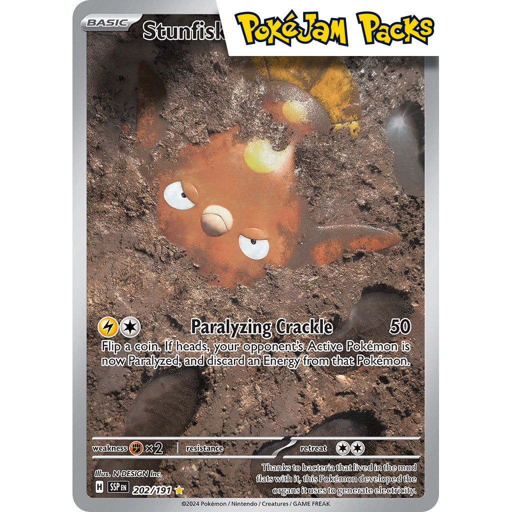 Stunfisk - 202/191 - Illustration Rare - Surging Sparks - Pokémon TCG