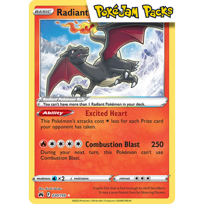 Radiant Charizard - 020/159 - Radiant Rare - Crown Zenith - Pokémon TCG