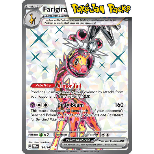 Farigiraf ex - 194/162 - Full Art Secret Rare - Temporal Forces - Pokémon TCG