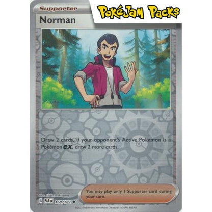 Norman - 168/182 - Uncommon Reverse Holo - Paradox Rift - Pokémon TCG