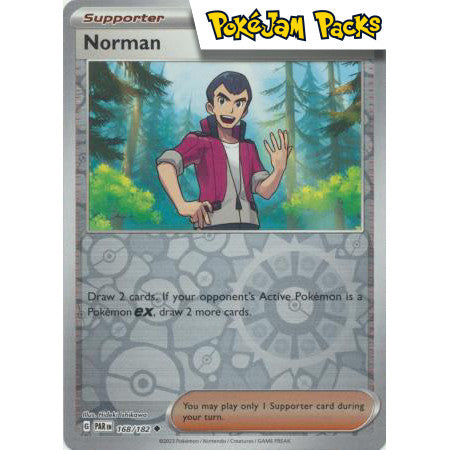Norman - 168/182 - Uncommon Reverse Holo - Paradox Rift - Pokémon TCG