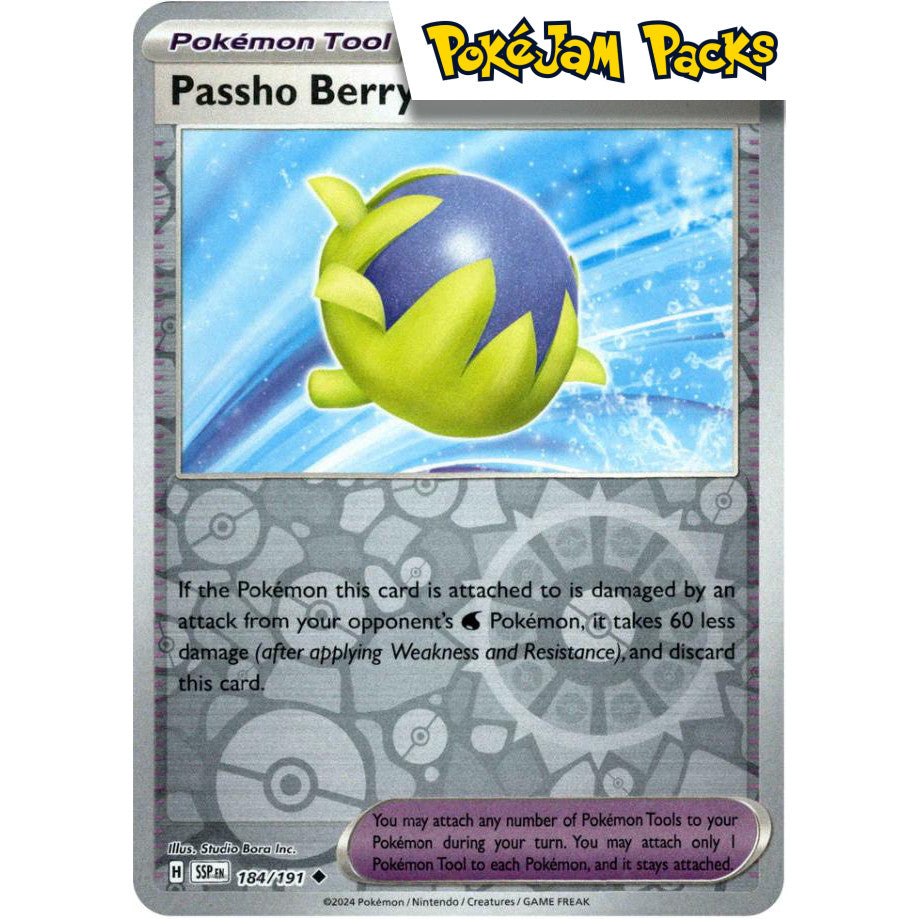 Passho Berry - 184/191 - Uncommon Reverse Holo - Surging Sparks - Pokémon TCG