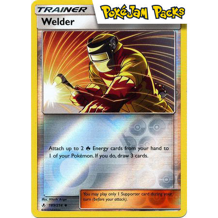 Welder - 189/214 - Uncommon Reverse Holo - Unbroken Bonds - Pokémon TCG