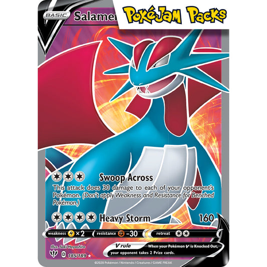 Salamence V - 185/189 - Full Art Ultra Rare - Darkness Ablaze - Pokémon TCG