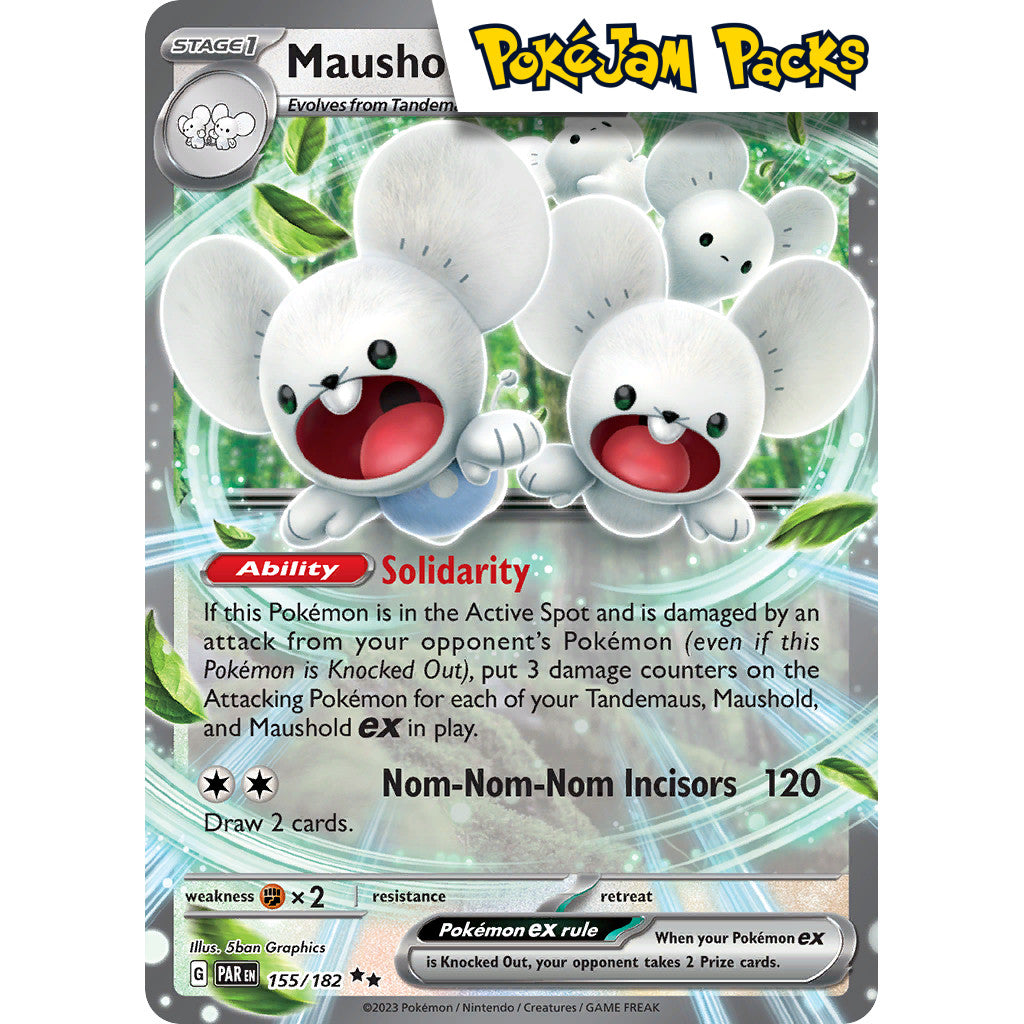 Maushold ex (sealed) Promo - 155/182 - Ultra Rare - Paradox Rift - Pokémon TCG
