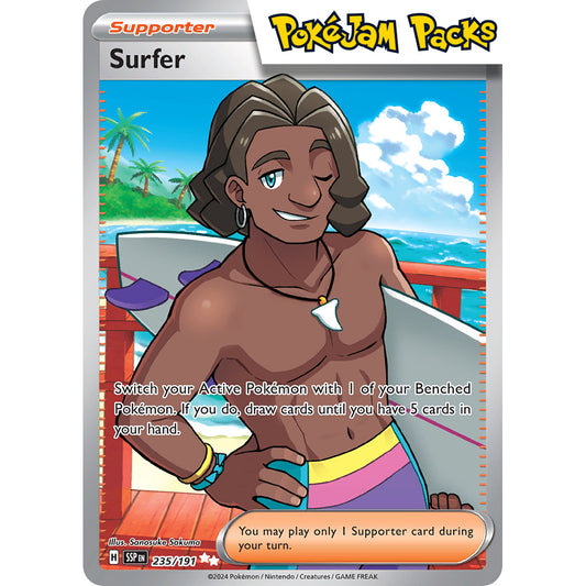 Surfer - 235/191 - Full Art Secret Rare - Surging Sparks - Pokémon TCG