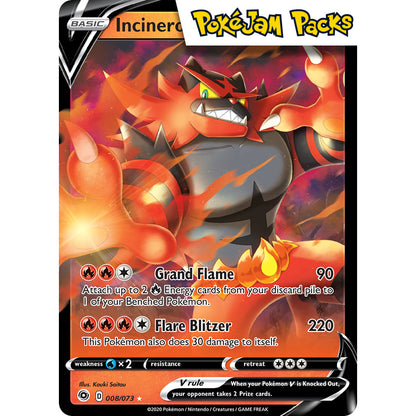Incineroar V - 008/073 - Ultra Rare - Champion's Path - Pokémon TCG