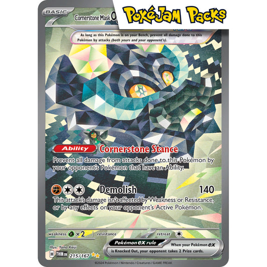 Cornerstone Mask Ogerpon ex - 215/167 - Special Illustration Rare - Twilight Masquerade - PokémonTCG